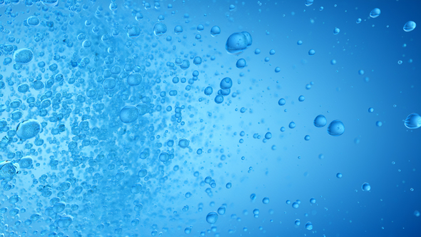 Sparkling Fizz Bubbles on Blue Background alt
