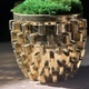 Gold vase with green moss - PhotoDune Item for Sale