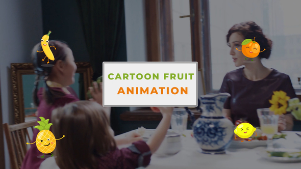 Cartoon Fruit 2D Elements Animation Scene