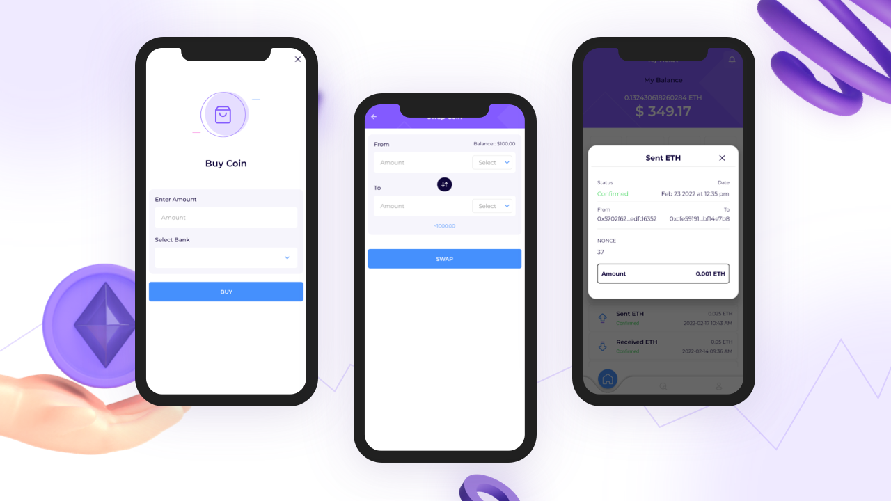 Crypto wallet - ERC20 Ethereum based wallet by skyclonestech | CodeCanyon