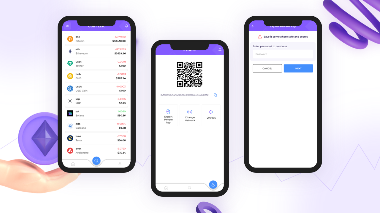 Crypto wallet - ERC20 Ethereum based wallet by skyclonestech | CodeCanyon