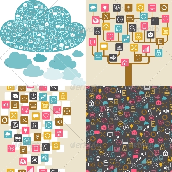 Social Network Backgrounds. - Web Technology