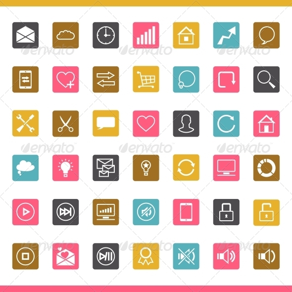 Set of 42 SEO Internet Icons. - Web Technology