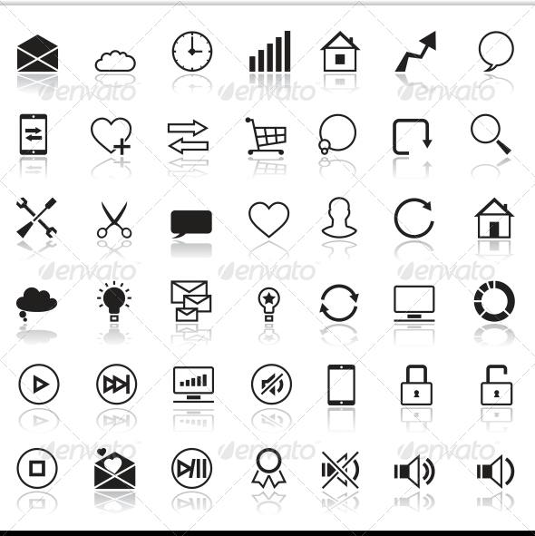 Set of 42 SEO Internet Icons. - Web Technology