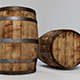 Wooden Barrels 3d Model