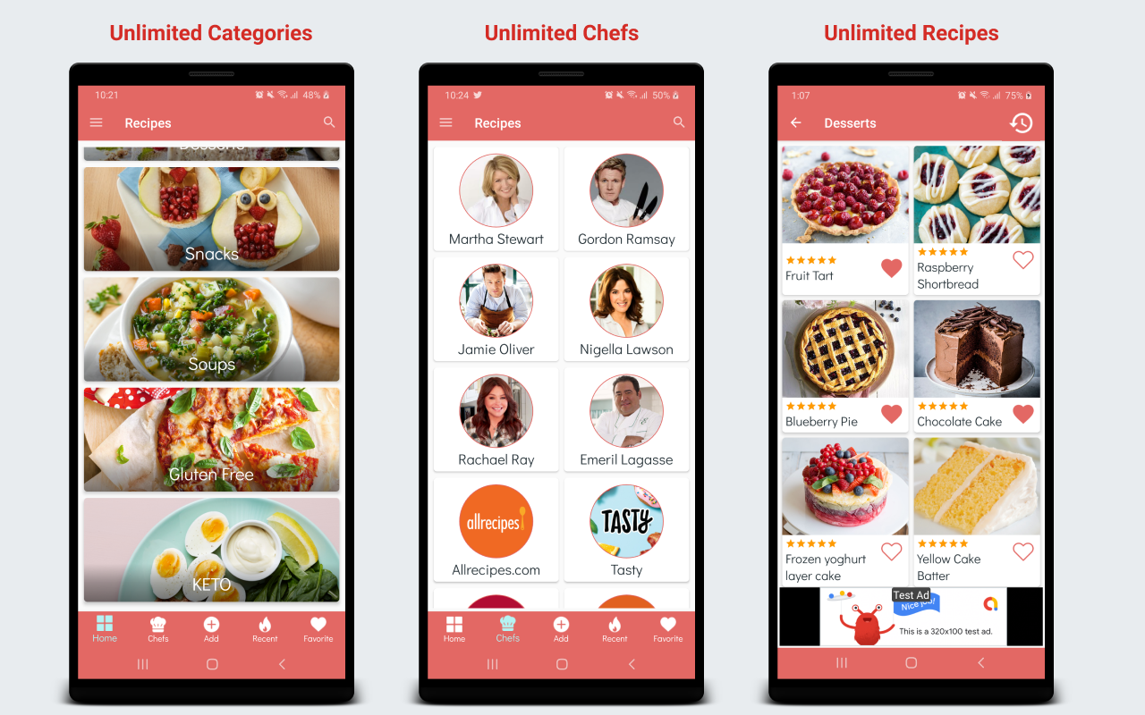 Recipes - Cookbook App for Android with Admin Panel by LeenahAlbanna