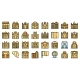 Brussels Icons Set Vector Flat, Vectors | GraphicRiver