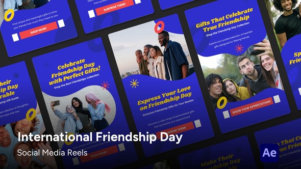 Social Media Reels - Friendship Day Quote After Effects Template Product Promo template preview