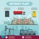 Refinery Plant Infographic Flat Style, Vectors | GraphicRiver