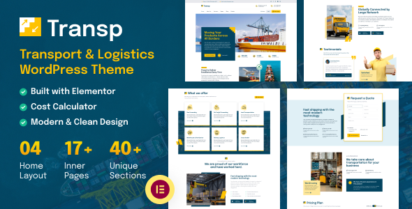 Transp – Transport Courier & Logistics  WordPress Theme