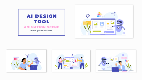 AI Designing Tool Vector Character Animation Scene
