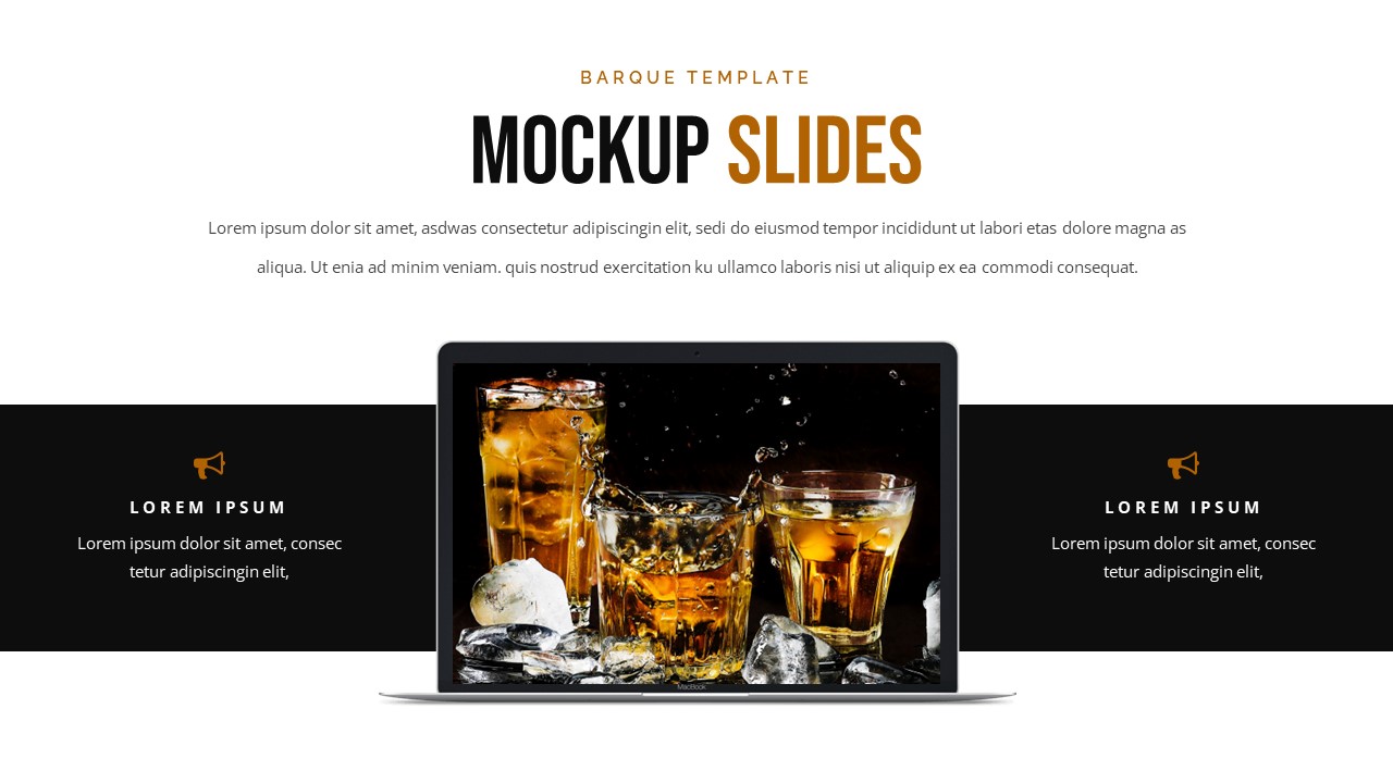 BarQue - Bar and Restaurant Powerpoint Template, Presentation Templates