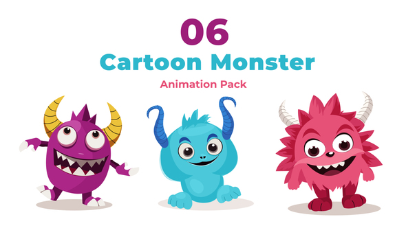 2d Animated Cartoon Monster Scene