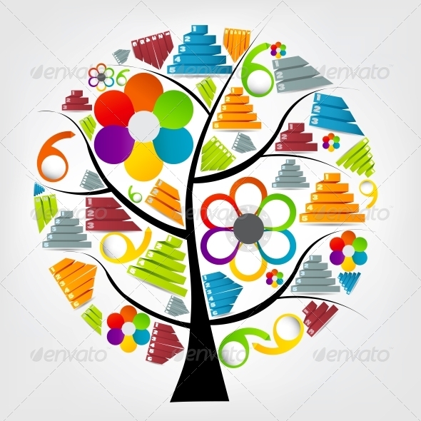 Tree of Business Chart Vector - Web Technology