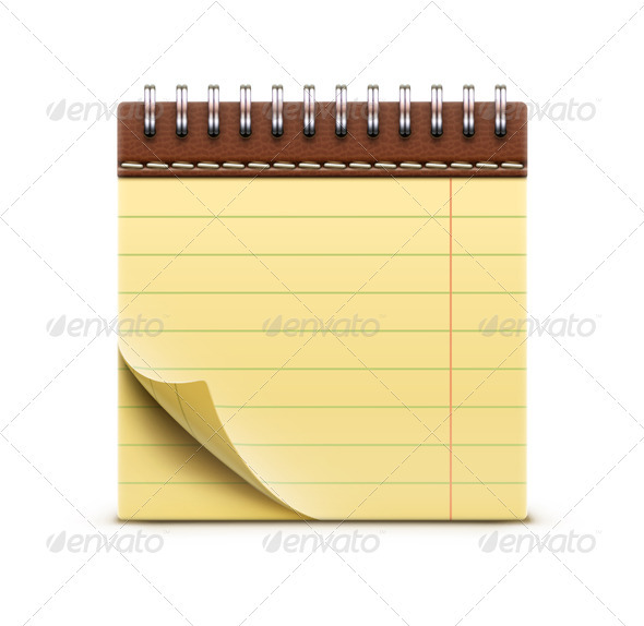 Coil Bound Notebook - Objects Vectors