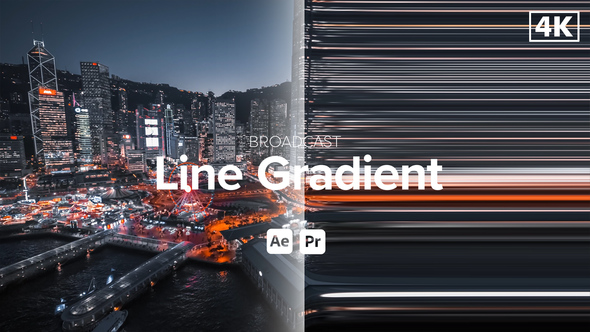 Broadcast Line Gradient Premiere Pro template preview