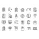 Marketing Filled Icons Set Outline Vector