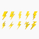 3D Lightning Bolt Icons 10 Thunderbolt Emoji Collection