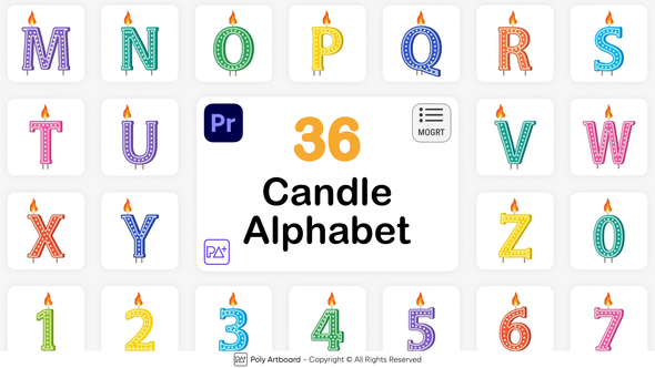 Candle Alphabet For Premiere Pro