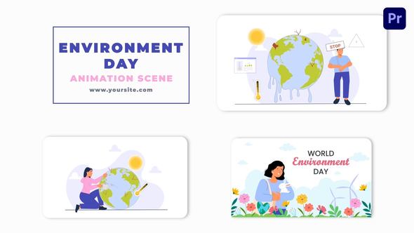 World Environment Day Animation Scene