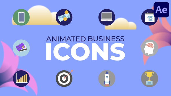 Animated Business Icons for After Effects