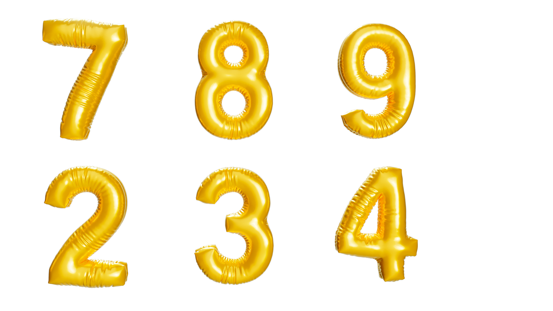 Foil Balloon Numbers by omaryo | 3DOcean