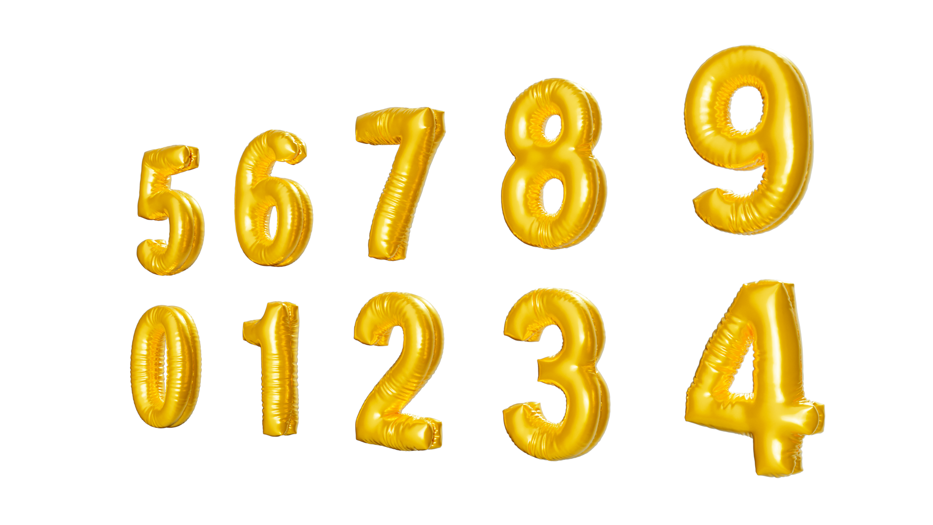 Foil Balloon Numbers by omaryo | 3DOcean