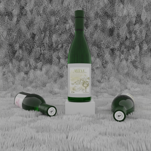 wine bottle 3d model