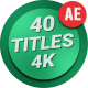 40 Titles Pack 4k - VideoHive Item for Sale
