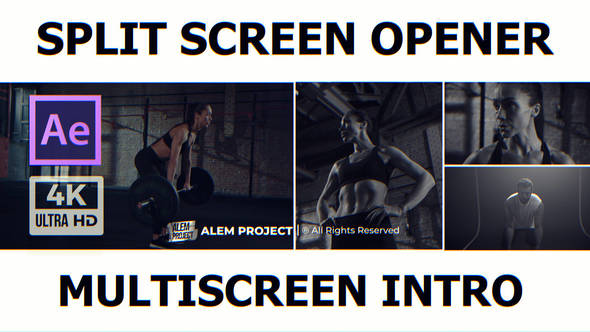Split Screen Opener - Multiscreen Intro - Promo Video Displays template preview