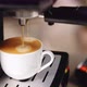 Process of Making Coffee by Coffee Machine Into Cup Espresso Coffee Coming Out - VideoHive Item for Sale