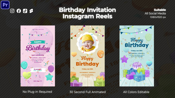 Birthday Invitation Instagram Reels