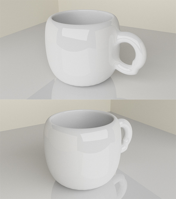 White Ceramic Cup - 3Docean 3808876