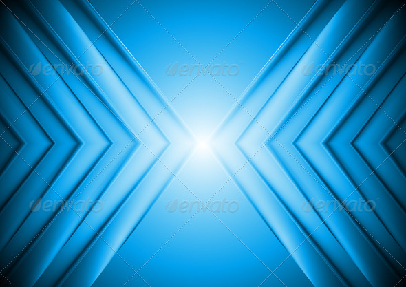 Bright Blue Tech Background - Backgrounds Decorative