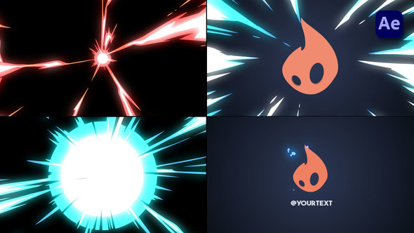 2D Cartoon Energy Logo Opener [After Effects]
