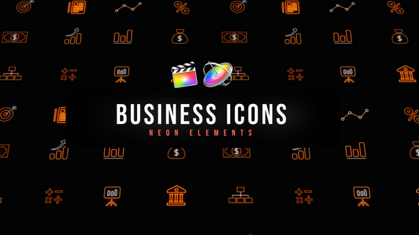 Business Neon Icons