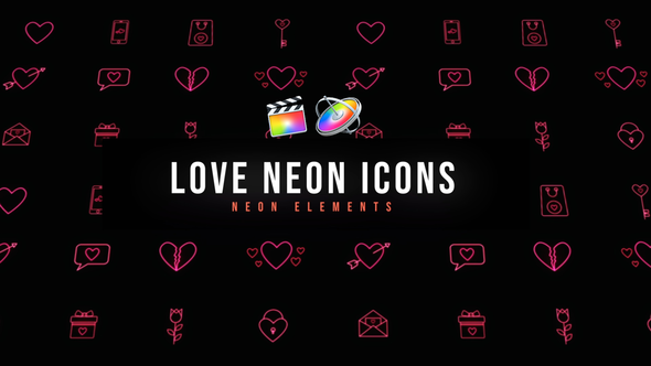 Love Neon Icons