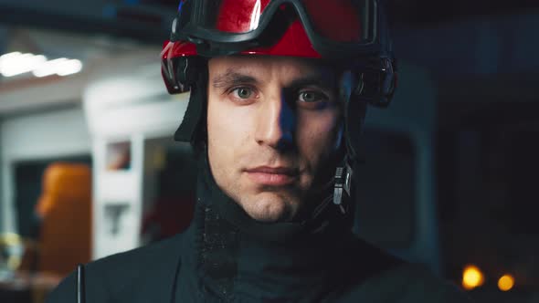 Emergency Service Worker During Rescue Mission alt