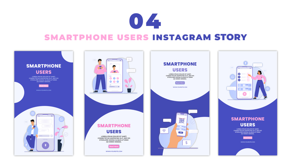 Smartphone Users 2D Instagram Story Template