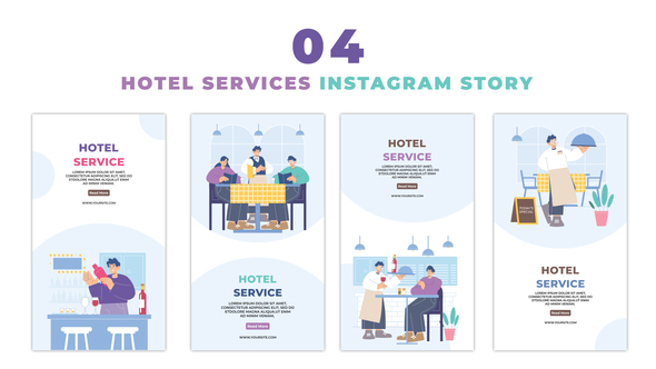 Hotel and Bar Services Vector Instagram Story