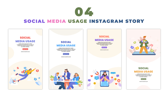 Social Media Influencers Flat Character Instagram Story