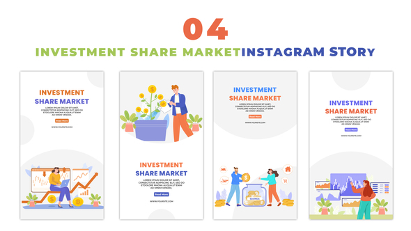 Share Market Investment Character Instagram Story