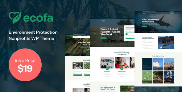 Ecofa - Environment Protection Nonprofits WordPress Theme