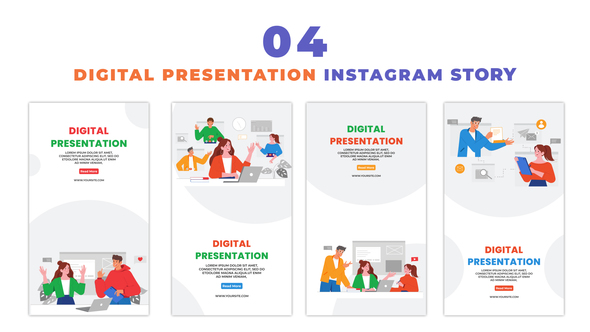 Digital Business Presentation Character Instagram Story