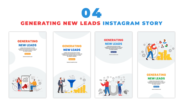 Generating New Leads Vector Animation Instagram Story
