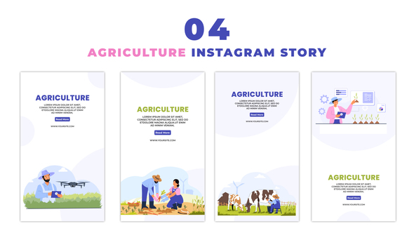Hi Tech Agriculture 2D Characters Instagram Story