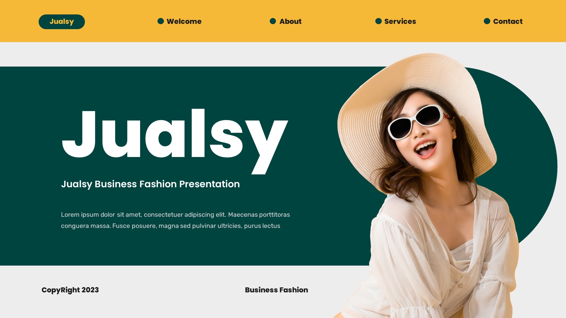 Jualsy - Business Fashion Powerpoint Template, Presentation Templates
