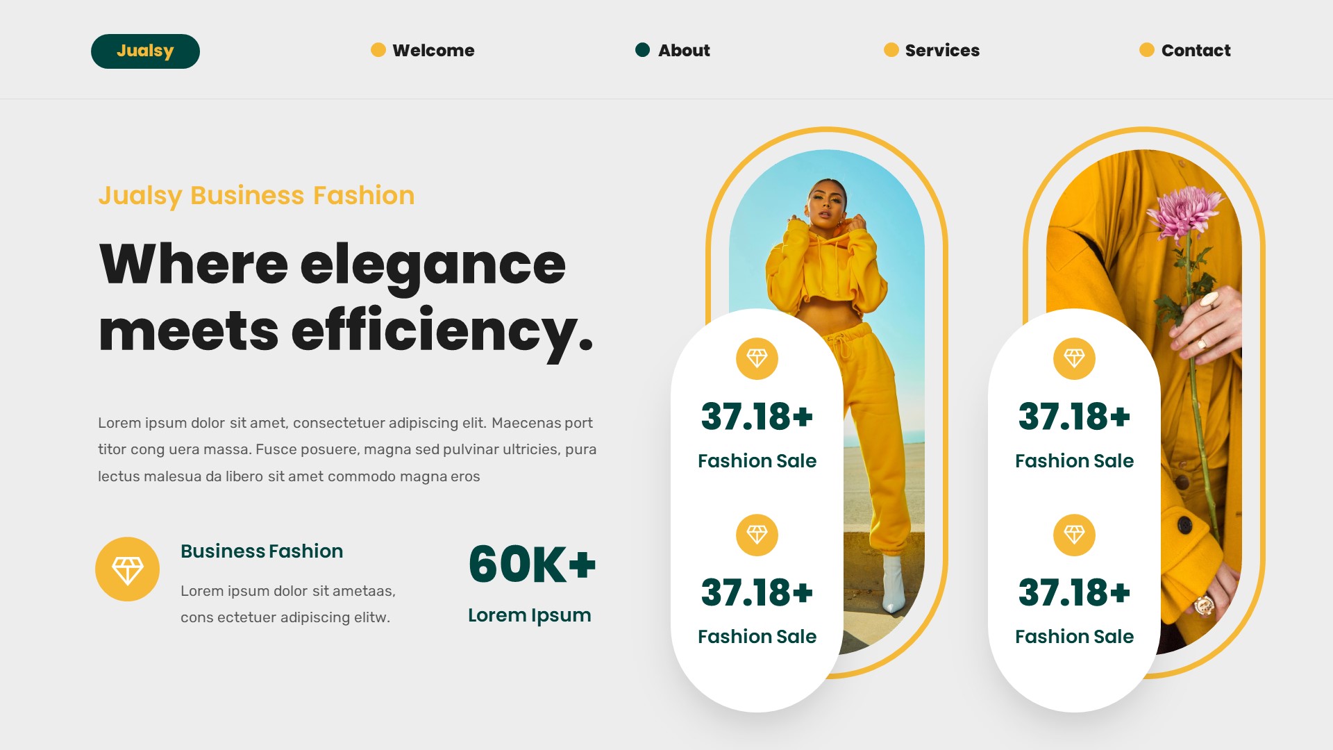 Jualsy - Business Fashion Powerpoint Template, Presentation Templates