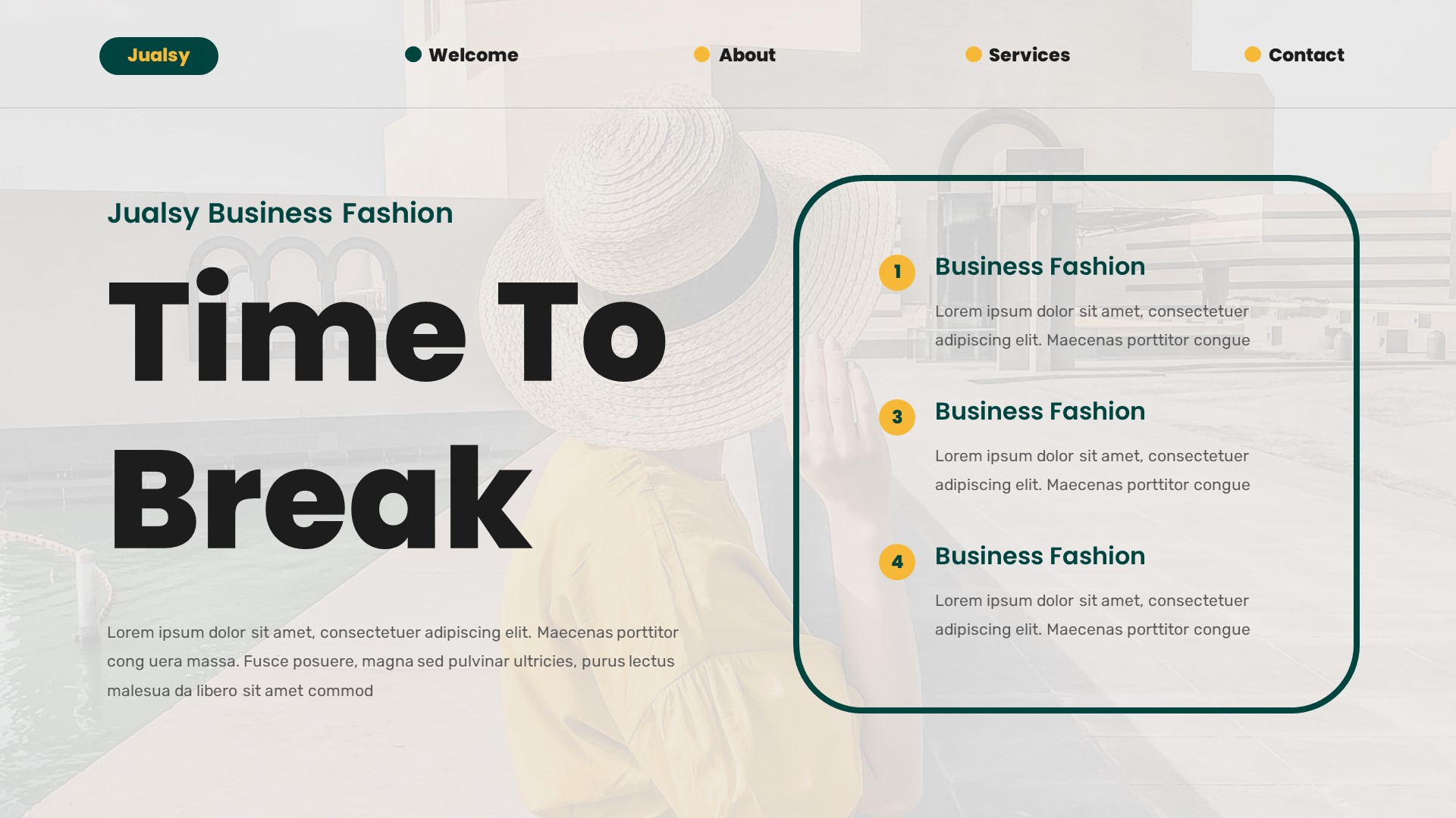 Jualsy - Business Fashion Powerpoint Template, Presentation Templates