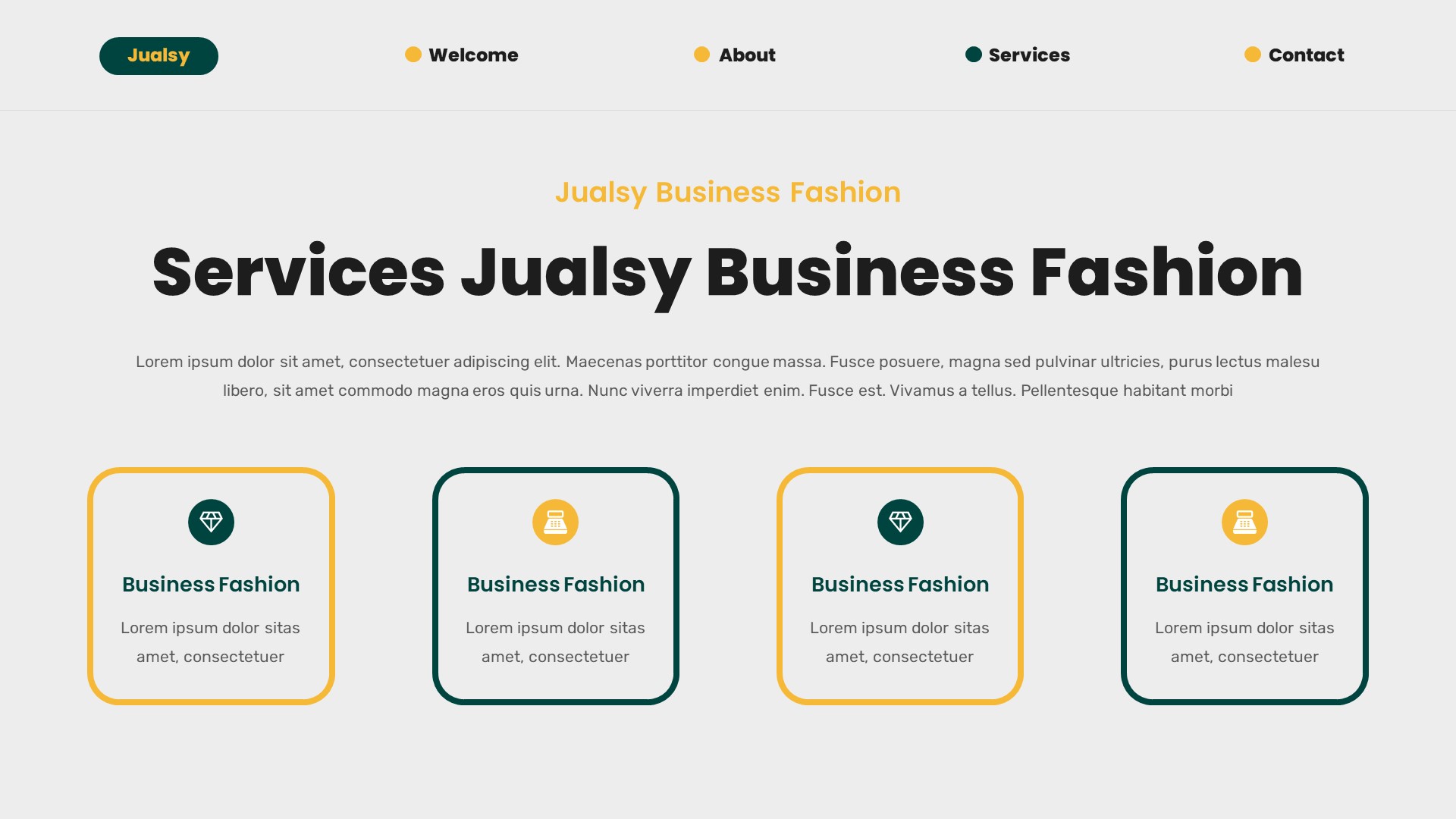 Jualsy - Business Fashion Powerpoint Template, Presentation Templates